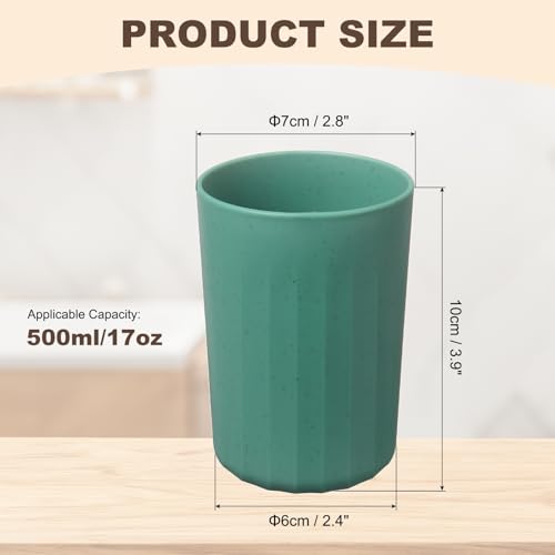 uxcell 1 Pcs Simple Toothbrush Cup, 2.8 x 2.8 x 3.9 Inch Bathroom Tumbler Reusable Plastic Cup Set for Storing Toothpaste Toothbrushes Combs Water Beverages, Dark Green - color: Dark Green