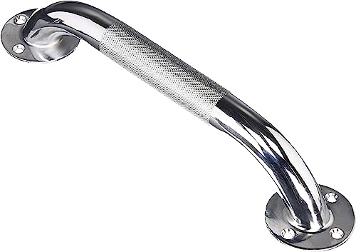 Carex Textured Grab Bars for Bathtubs and Showers - Grab Bars for Bathroom Safety - 12 inch Durable Stainless Steel Shower Handle Serves as Handicap Grab Bar and Elderly Assistance Products - size: (Pack of 1)
