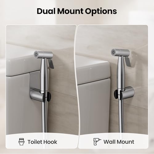 JOMOO Bidet Sprayer for Toilet, 304 Stainless Steel Handheld Bidet Sprayer for Toilet with 47" Bidet Hose, Adjustable Water Pressure Jet Spray for Toilet & Shattaf for Personal Hygiene, Cloth Diaper