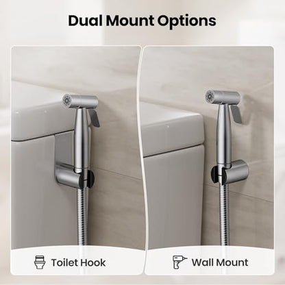 JOMOO Bidet Sprayer for Toilet, 304 Stainless Steel Handheld Bidet Sprayer for Toilet with 47" Bidet Hose, Adjustable Water Pressure Jet Spray for Toilet & Shattaf for Personal Hygiene, Cloth Diaper