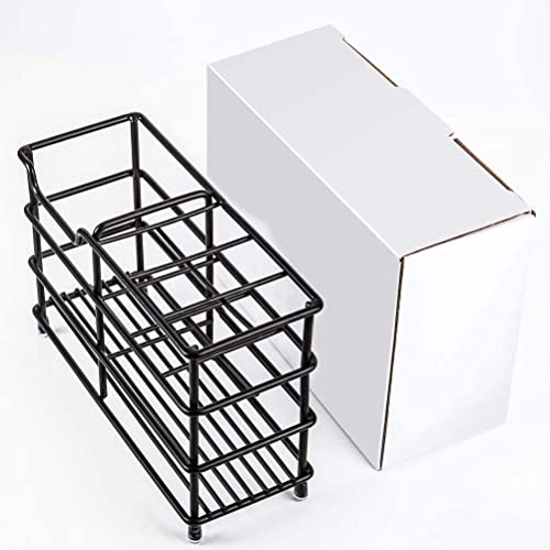 Toothbrush Holders for Bathroom, Stainless Steel, Black | 7-Slot, Organizer - size: Large