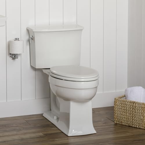 Mayfair Cameron Pink Toilet Seat, Non Slip Heavy Duty Wood, Easy Clean, Made in USA, Round - color: Pink, size: Round