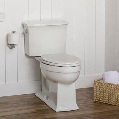Mayfair Cameron Pink Toilet Seat, Non Slip Heavy Duty Wood, Easy Clean, Made in USA, Round - color: Pink, size: Round