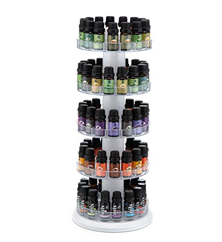 J JACKCUBE DESIGN Rotating Essential Oil Display Stand Spinning Rack for 75 Bottles(up to 120) Organizer 5 Tier Storage Holder -MK505A (5 Tier) - color: 5 Tier