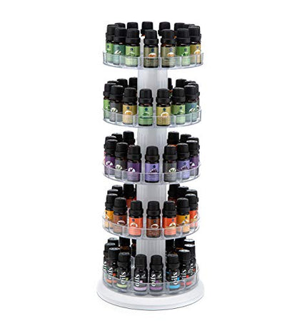 J JACKCUBE DESIGN Rotating Essential Oil Display Stand Spinning Rack for 75 Bottles(up to 120) Organizer 5 Tier Storage Holder -MK505A (5 Tier) - color: 5 Tier