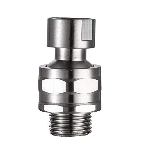 Shower Head Swivel Ball Adapter Brass Adjustable Shower Connector Shower Arm Extension Bathroom Universal Showering Component (Brushed Nickel) - color: Brushed Nickel