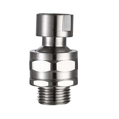 Shower Head Swivel Ball Adapter Brass Adjustable Shower Connector Shower Arm Extension Bathroom Universal Showering Component (Brushed Nickel) - color: Brushed Nickel