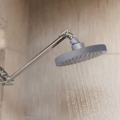 SparkPod Rain Shower Head, 6 Inch Round, Charcoal Grey Finish | High Pressure Shower Heads, 90 Nozzles, Adjustable Showerhead, No Tools Needed, Universal Connection - color: Charcoal Grey, style: 6 Inch Round