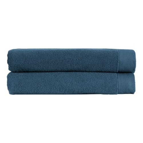 Christy Luxe 2 Bath Sheet Set in Navy Blue 100% Turkish Cotton - Super Soft & Quick Dry - Machine Washable - 730GSM - 2 Bath Sheets - color: Navy, size: 2 Bath Sheets