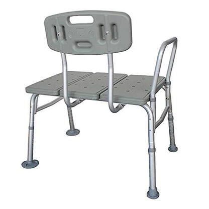 Bath Chair,Adjustable Handicap Shower Chair Seat Bench Transfer Bench with Arms and Backs,3 Blow Molding Plates Aluminium Alloy for Seniors Elderly Baby Bathtub Lift Chair (Gray) - color: Gray