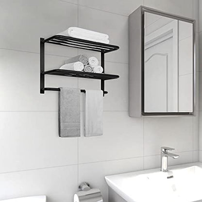 3-Tier Bathroom Towel Rack, SUS 304 Wall Mount, Matte Black - color: Matte Black, size: 23 Inch 3 Tier
