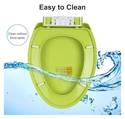 Toilet Seat Quiet No Slam Color Toilet Seats Cover, Quick Release For Easy Clean, Adjustable Plastic Toilet Seat(Red) - color: Red