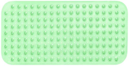 Large Non-Slip Bathtub & Shower Mat 31 inch x16 inch (Smooth/Non-Textured Tubs Only) Safe, Clean, Machine-Washable, Superior Grip&Drainage, Vinyl, Transparent Light Green, Medium - color: Transparent Light Green, size: Large (31"x16")