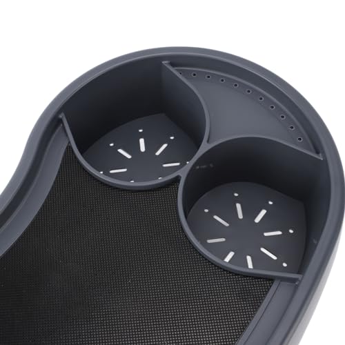 Zopsc Adjustable Hot Tub Tray with Cup Holder Anti Slip Plastic Serving Tray for Beverages Books Food, Heavy Duty Bathtub Side Table for Pool Spa Use, 2-Piece Set