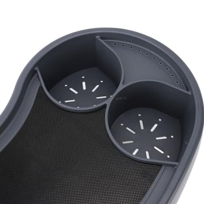 Zopsc Adjustable Hot Tub Tray with Cup Holder Anti Slip Plastic Serving Tray for Beverages Books Food, Heavy Duty Bathtub Side Table for Pool Spa Use, 2-Piece Set