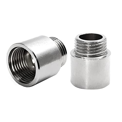 Shower Head Extension Arm, 20mm/0.78 Inch, 2pcs | 1/2PT Male to 1/2PT Female Thread, Stainless Steel, Cast Pipe Fitting Coupler - size: 20 mm