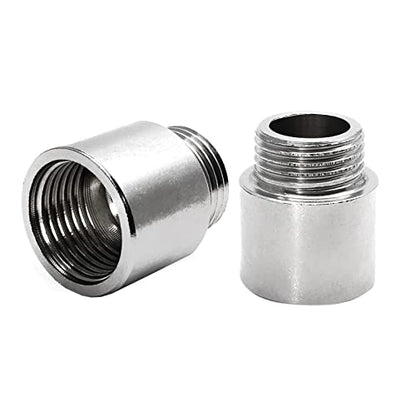 Shower Head Extension Arm, 20mm/0.78 Inch, 2pcs | 1/2PT Male to 1/2PT Female Thread, Stainless Steel, Cast Pipe Fitting Coupler - size: 20 mm