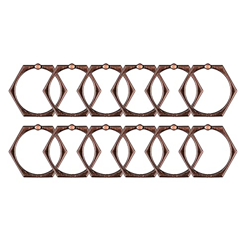 Shower Rings, Shower Curtain Rings for Bathroom, Rustproof Zinc Shower Curtain Hooks Rings, Set of 12 (Oil Rubbed Bronze) - color: Oil Rubbed Bronze