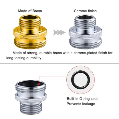 Ball End Shower Arm Adapter Set, for Converting Old Fashioned Ball Shower Arm to 1/2” Standard Fittings