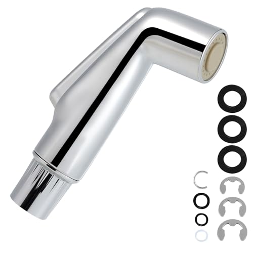 Hygie Rinse Universal Fit Kitchen Sink Spray Attachment, Silver Chrome | NSF/ANSI/CAN 372 Certified, Kitchen Sink Side Sprayer Head Compatible with Delta, Moen, Kohler and OEM Brands Spray Head - color: Chrome, style: Nozzle Head Only