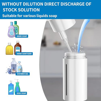 Automatic Soap Dispenser Touchless, Modern, Kitchen & Bathroom, Hands-Free, Adjustable Volume, Long Battery Life, Compatible with Thick & Thin Soap, Easy for Toddlers, Clog-Free, White - color: Pearlescent White