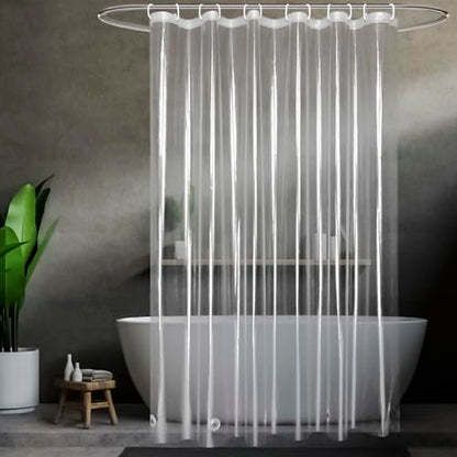 UFRIDAY 9G Clear Shower Curtain Liner 72 X 72 inches with Heavy Duty 5 Bottom Magnets Thick Shower Liner for Shower Stall, Bathtubs, Transparent - size: 72"W x 72"L (Pack of 1)