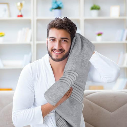 Utopia Towels Luxurious Bath Towels Set, 27x54 in, 4 Pack, Soft, Cool Grey | Soft Luxurious Ring Spun Cotton Bath Towels - Lightweight, Highly Absorbent, Quick-Drying, Ideal for Daily Use - color: Cool Grey