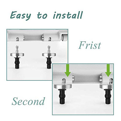 Quick-Release Hinges Round-front Toilet Seat in White