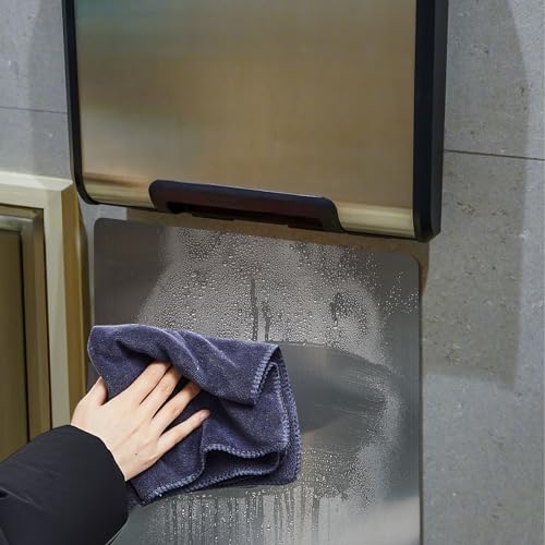 Gisafai 1 Pcs 32 x 12 Inch Stainless Steel Backsplash Panel Hand Dryer Splash Guard Wall Backsplash Protector with Ultra Strength Adhesive for Bathroom, Kitchen, Stovetop - size: 32 X 12 Inches