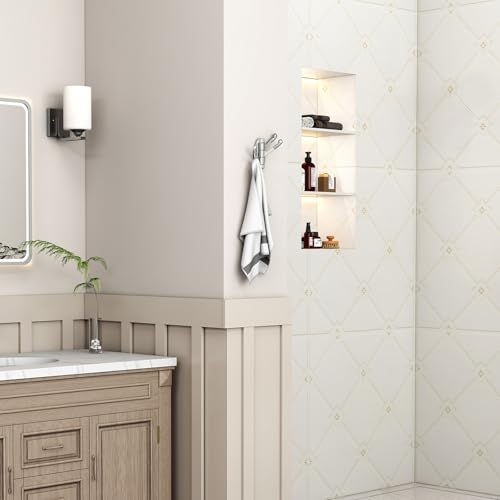 Angle Simple Bathroom Towel Hook Swivel, Robe Coat Hanger, Brushed Nickel | Zinc Alloy Foldable Robe Hook 3 Arms, Fold Flat When Not in Use, Space-Saving for Compact Rooms, Screw Wall Mount - color: Brushed Nickel, size: 1 Pack
