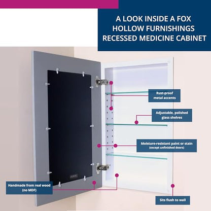 Shaker Style Medicine Cabinet - No Mirror! (Dark Gray, 14x24) - color: Dark Gray Plain, size: 14x24
