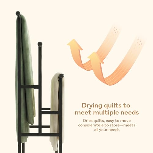 3-Tier Free Standing Metal Ladder Towel Rack | Oversized ladder towel rack, free standing metal towel holder with shelf for storing towels and bathroom supplies