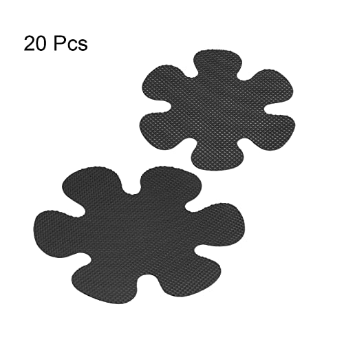 HARFINGTON 1 Set(20pcs) Non Slip Bathtub Stickers Bath Shower Floor 3.15" 3.94" Anti-Slip Sticker Tape Flower Style Decals for Bathroom Kitchen Bathtub Treads Stairs, Black - color: Black