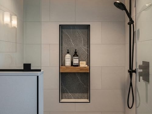 Ardex TLT 503 Vapor-Resistant XPS Foam Waterproof Shower Niche 16"x28" | Prefabricated, Lightweight - with Alkali Resistant Fiberglass Mesh, Adjustable Shelf - for Tiled Shower Surrounds - style: TLT 503-16 Inch x 28 Inch