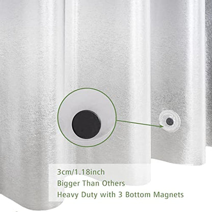 UFRIDAY Frosted Shower Stall Liner 36x72 Inch,EVA Plastic Waterproof Shower Curtain with 2 Magnets,Heavy Duty,Semi Transparent, 3D Frosted Shower Curtain Plastic Liner - color: Frosted Clear, size: 36"W x 72"L (Pack of 1)