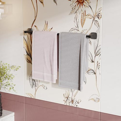 24 Inch Matte Black Towel Bar Towel Rack for Bathroom Kitchen Hand Towel Holder Dish Cloths Hanger SUS304 Stainless Steel Rustproof Wall Mount - color: Matte Black, size: 24 inch
