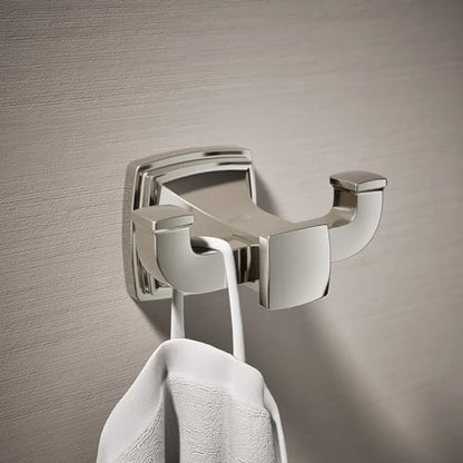 Kohler 27411-SN Riff® Double Robe Hook, Vibrant Polished Nickel - color: Vibrant Polished Nickel, style: Robe Hook