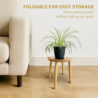 9.8 in Small Wooden Stool, Non-Slip Small Round Stool, Portable and Sturdy, Suitable for Footstools in Bedroom, Bathroom, Kitchen (L) - style: B