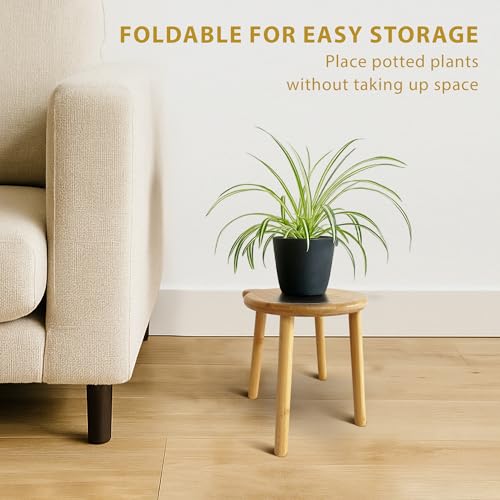 9.8 in Small Wooden Stool, Non-Slip Small Round Stool, Portable and Sturdy, Suitable for Footstools in Bedroom, Bathroom, Kitchen (S) - style: A