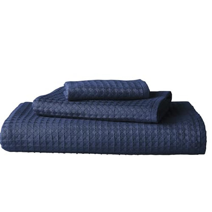 UCHINO Waffle Twist Cotton Hand Towel Absorbent Quick Dry 20x30 Indigo 1 Pc - color: Indigo, size: Hand Towel