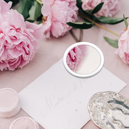 YARNOW 20x Magnifying Mirror with Suction Cup for Bathroom Use Plastic and Glass Makeup Mirror with Magnifying Design and White Frame for Skincare and Travel