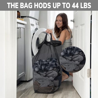 CHICVITA 75L Slim Rolling Laundry Basket with Wheels & Wash Bag, Black | Carry handle for easy moving to laundry room. Removable wash bag, slim design fits tight spaces - color: Black, size: 75L (15.7"L x 11.8"W x 24.8"H)