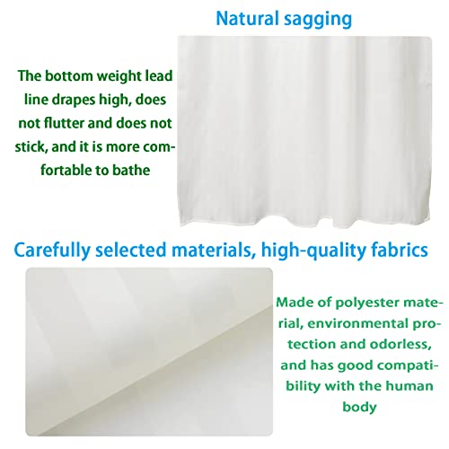 Small Stall Shower Curtain or Liner Fabric 31x71 Inch,Washable IPx4 Waterproof Hotel Quality, Narrow Shower Curtains with Hooks and Grommets,Mini Shower Liner/White … - color: White, size: 31"W x 71"L (Pack of 1)