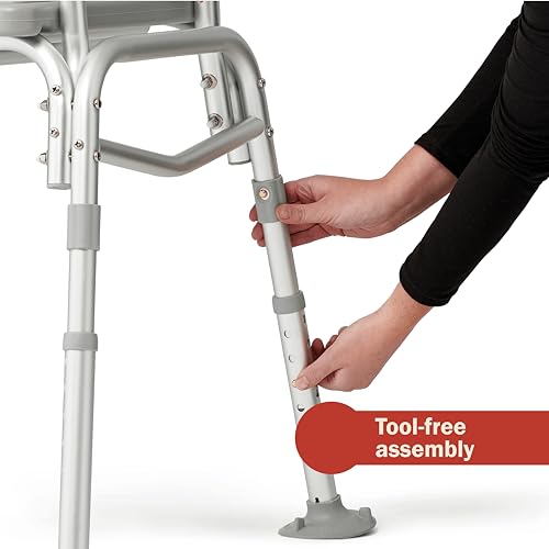 Tub Transfer Bench with Anti-Slip Suction Feet, Lightweight for Easy Movement, for Use as a Shower Bench or Bath Seat - size: 500 Pound Capacity