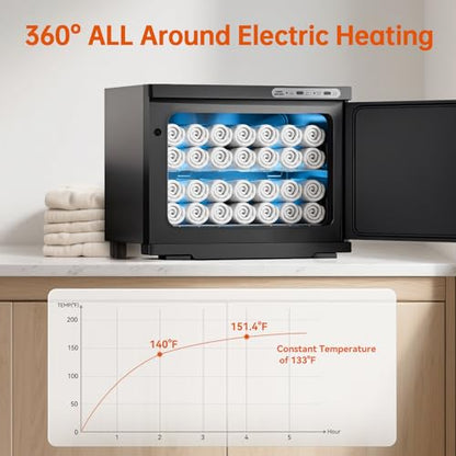 Hot Towel Warmer for Spa,2-in-1 Thermostatic Towel Heater,23L Large Capacity with Quick and All-Round Heating for Facial SPA,Beauty Salon,Esthetician and Bathroom Black - color: Black