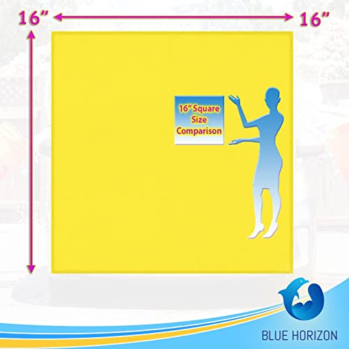 Blue Horizon Microfiber Cleaning Towels, Pack of 24, Ultra Soft Plush Washcloth, All Purpose Premium Microfiber Detailing Cleaning Cloths Reusable Shop Towels (16" x 16", Yellow) - color: Yellow