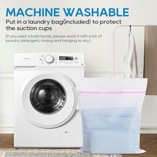 OMYSTYLE Full Body Bath Pillow, Bath Pillows for tub with Mesh Washing Bag & 21 Non-Slip Suction Cups, Spa Bathtub for Head Neck Shoulder and Back Support - 5D Air Mesh & Quick Drying | Blue - color: Blue