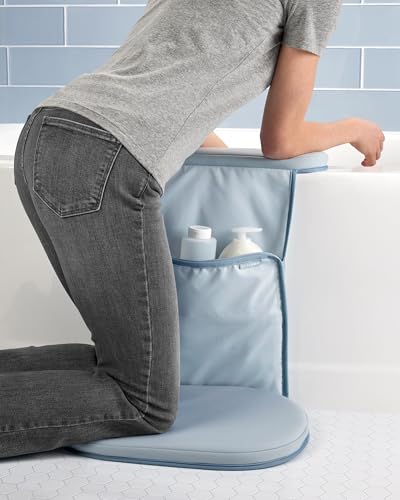 Skip Hop Baby Bath All-in-One Cushioned Elbow Saver & Kneeler Pad Set with Height-Adjustable Design and Quick-Dry Material, Wave - color: Wave Elbow Saver and Kneeler
