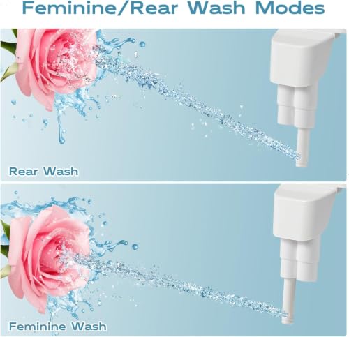 Ultra-Slim Bidet Dual Mode Bidet Attachment for Toilet, Bidet Toilet Seat Attachment with Pressure Controls(Feminine/Posterior Wash),Easy to install Design Non-Electric Bidet