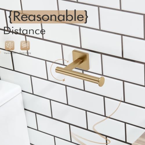 KOKOSIRI Toilet Paper Holder Toilet Roll Holders Hold Mega Rolls Kitchen Bathroom Tissue Paper Dispenser Champagne Bronze Stainless Steel, B2008CPG - color: Champagne Bronze, size: Vertical